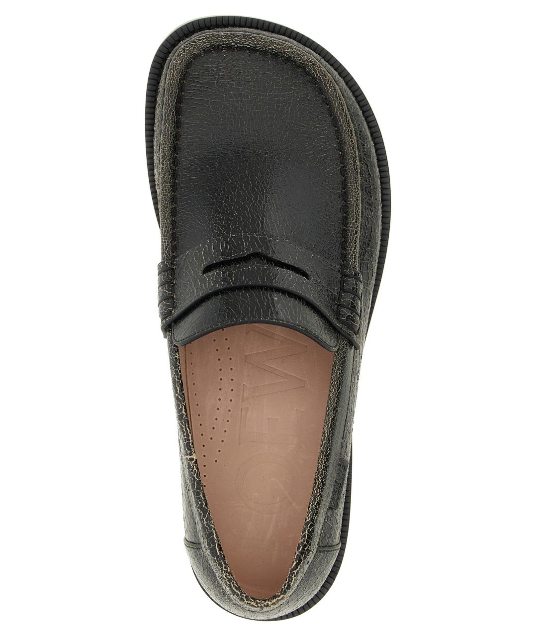 LOEWE Черные кожаные лоферы, фото 4