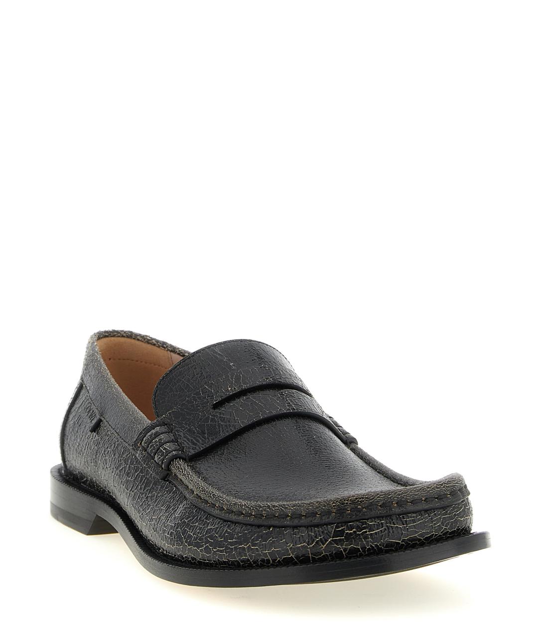 LOEWE Черные кожаные лоферы, фото 2