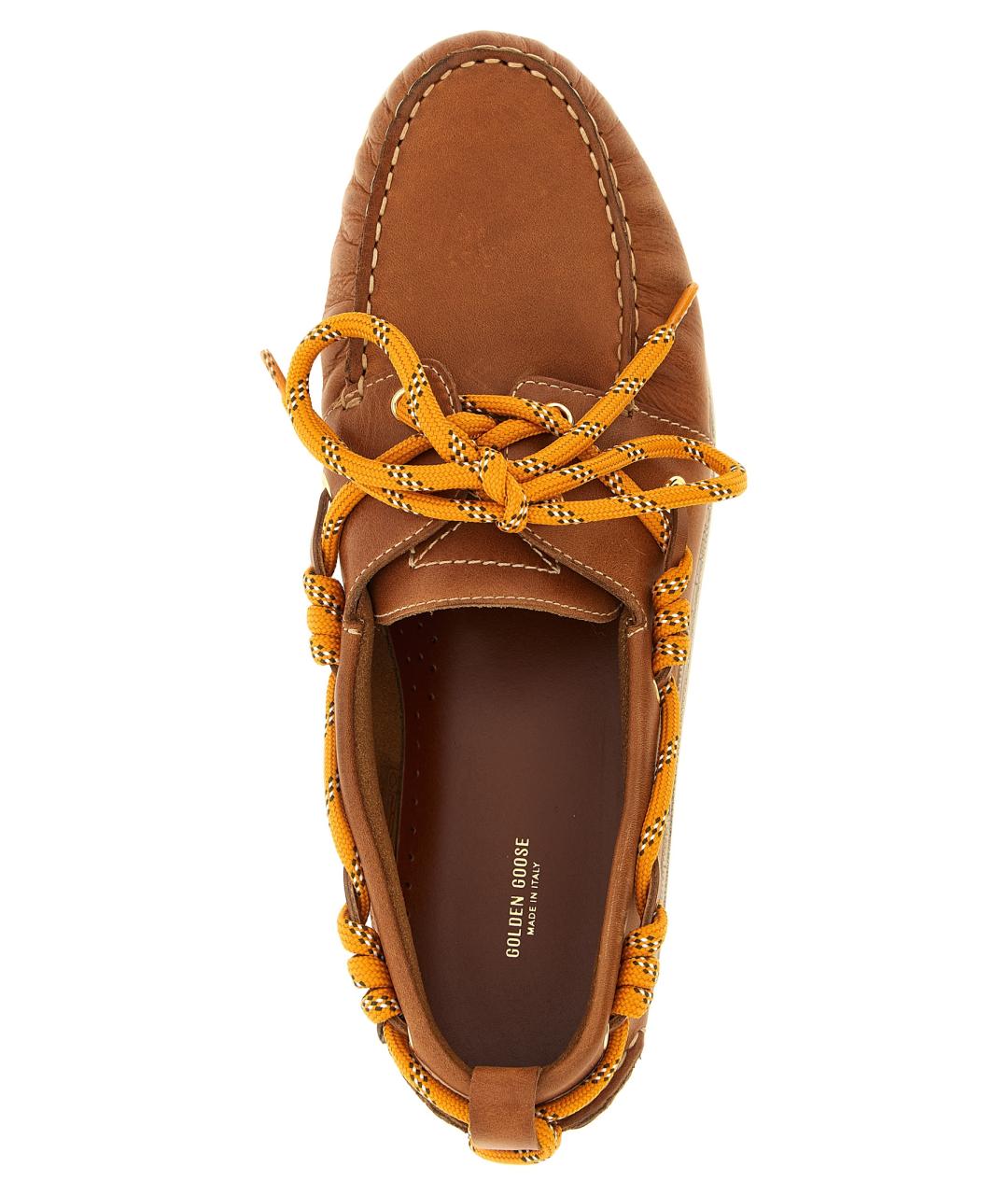 GOLDEN GOOSE DELUXE BRAND Коричневые кожаные лоферы, фото 4