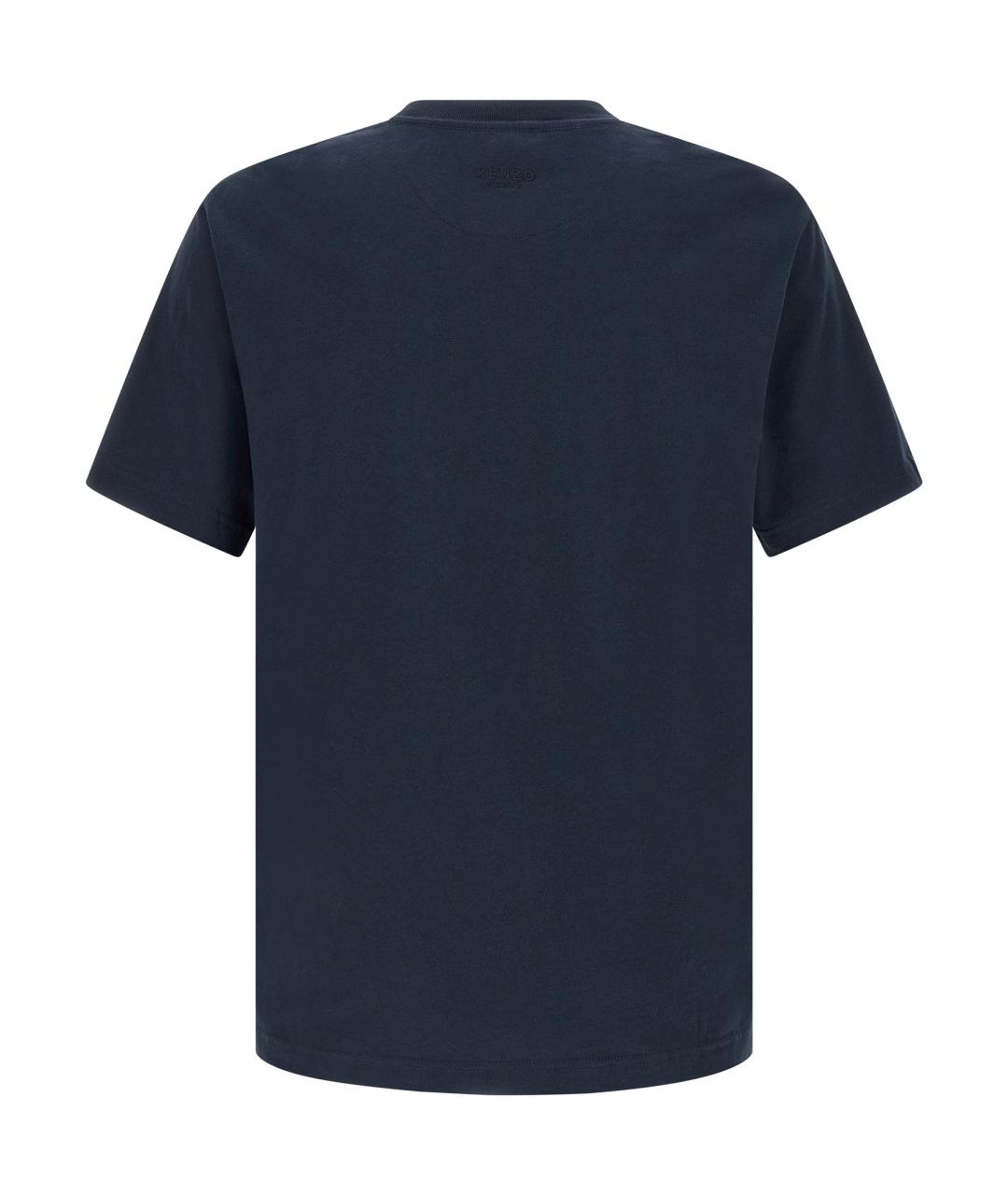 KENZO Синяя хлопковая футболка, фото 2