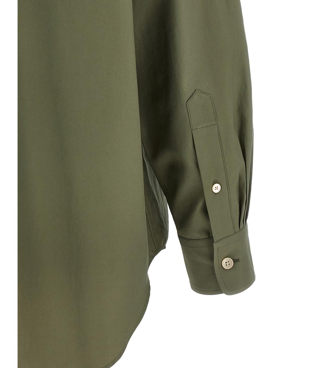 AURALEE Зеленая хлопковая блузы, фото 4