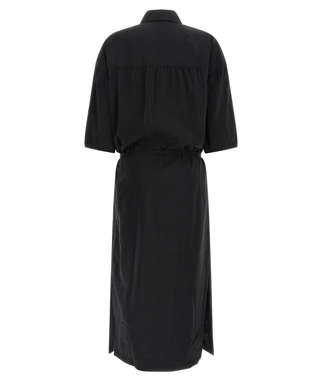 LEMAIRE Черное шелковое повседневное платье, фото 2