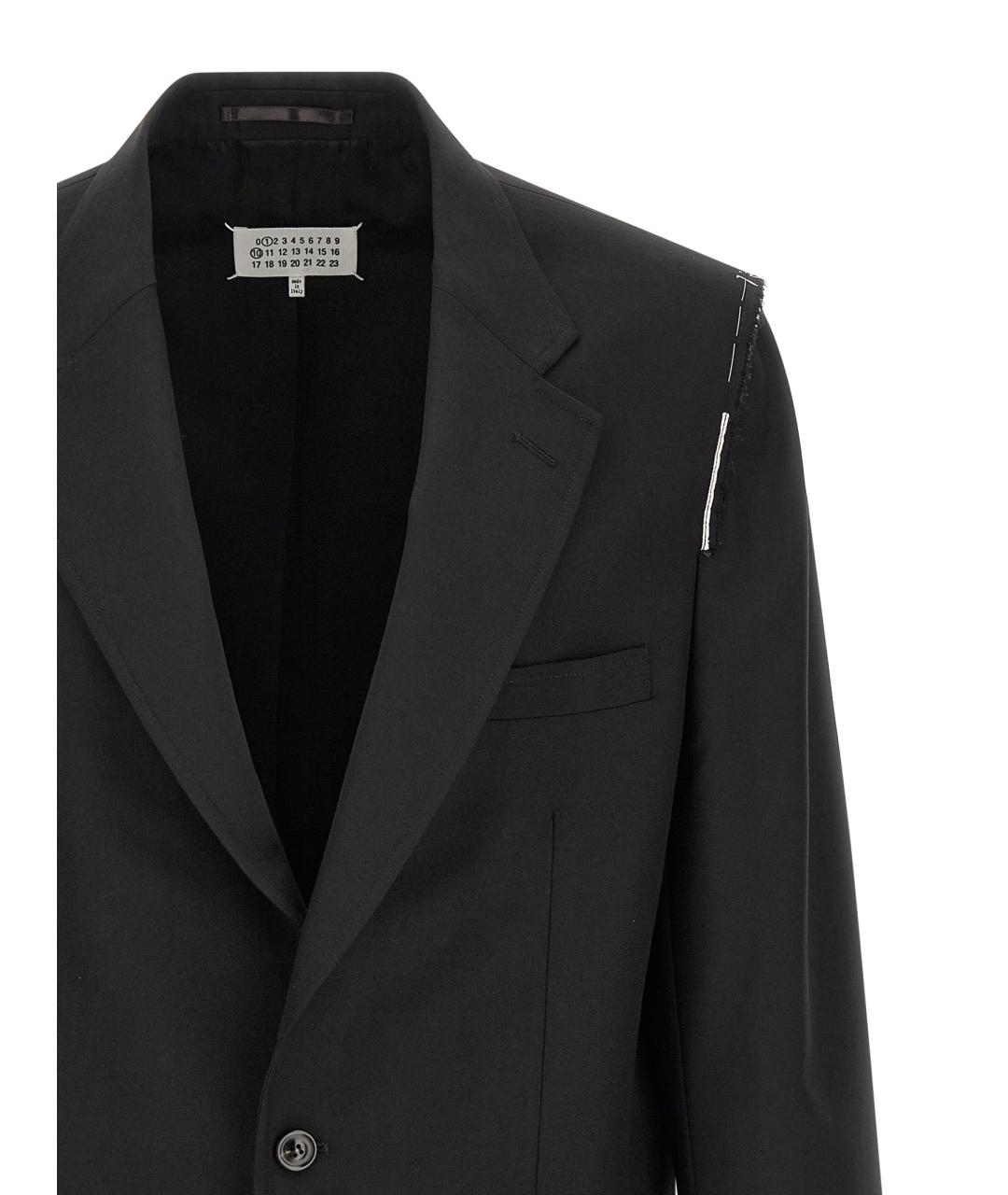 MAISON MARGIELA Черный шерстяной пиджак, фото 3