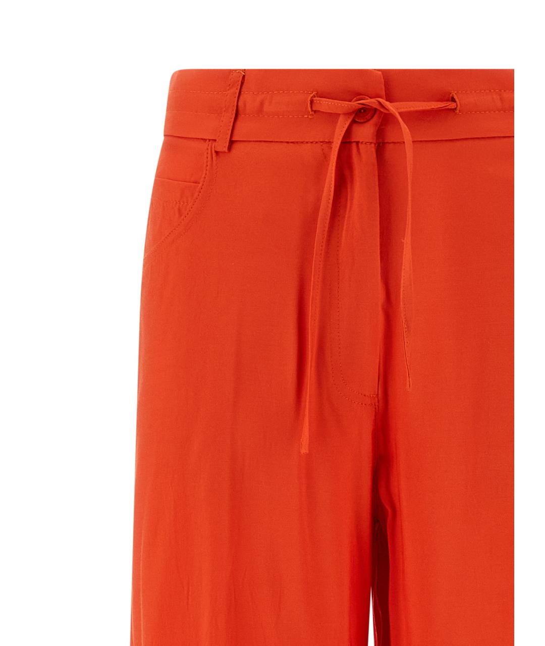 NUDE Оранжевое вискозные прямые брюки, фото 3