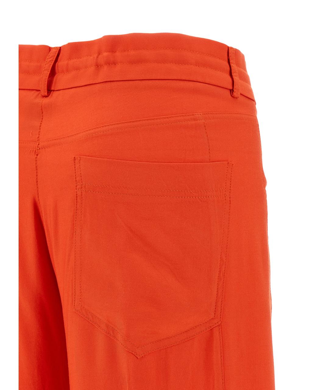 NUDE Оранжевое вискозные прямые брюки, фото 4