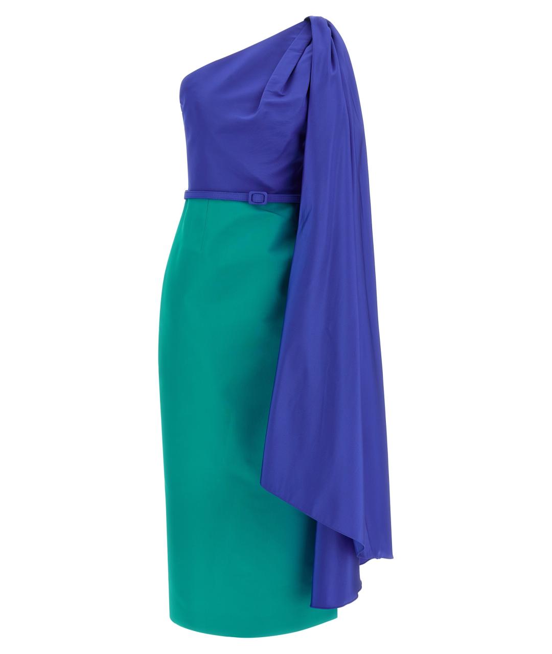 CAROLINA HERRERA Мульти шелковое коктейльное платье, фото 1