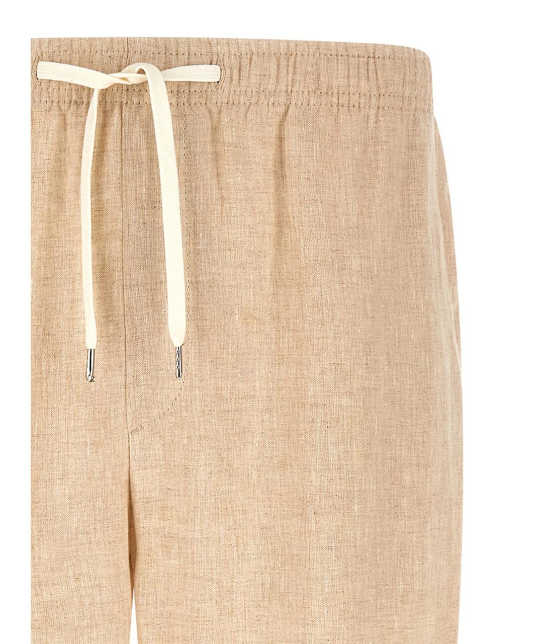 CELLAR DOOR Бежевые льняные повседневные брюки, фото 3