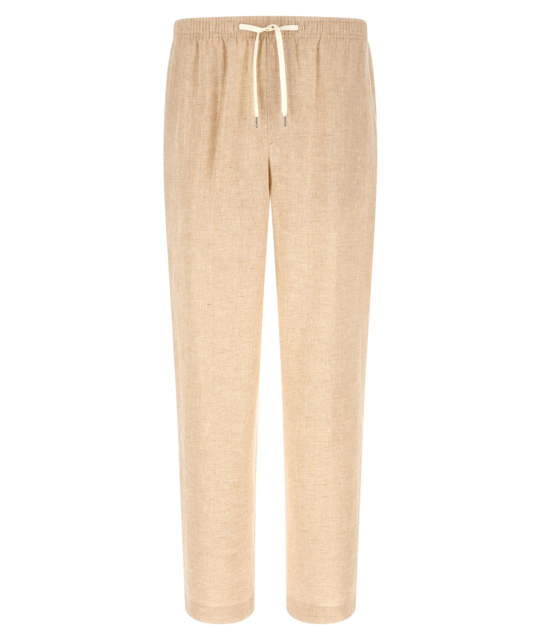 CELLAR DOOR Бежевые льняные повседневные брюки, фото 1