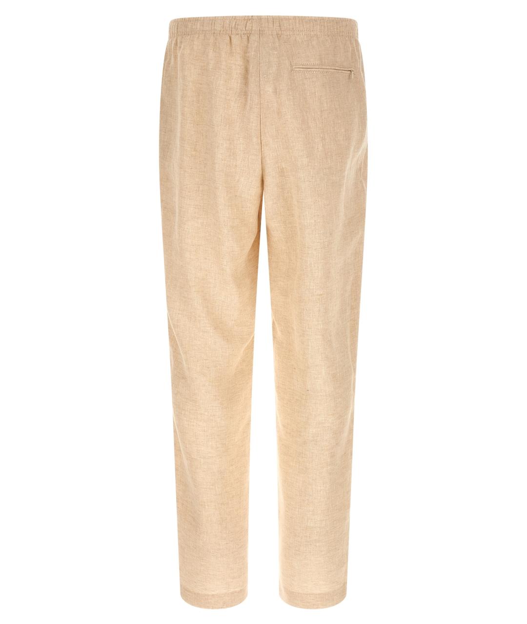CELLAR DOOR Бежевые льняные повседневные брюки, фото 2