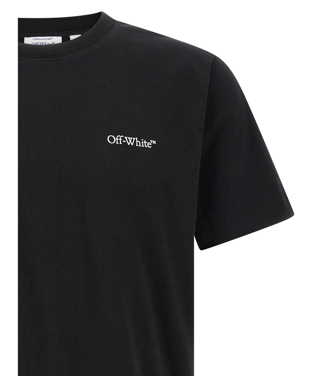 OFF-WHITE Черная хлопковая футболка, фото 3