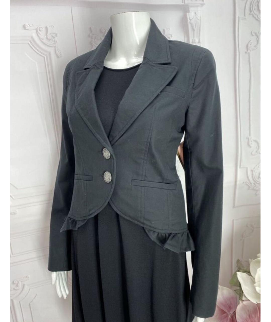 JUICY COUTURE Черный хлопковый жакет/пиджак, фото 6