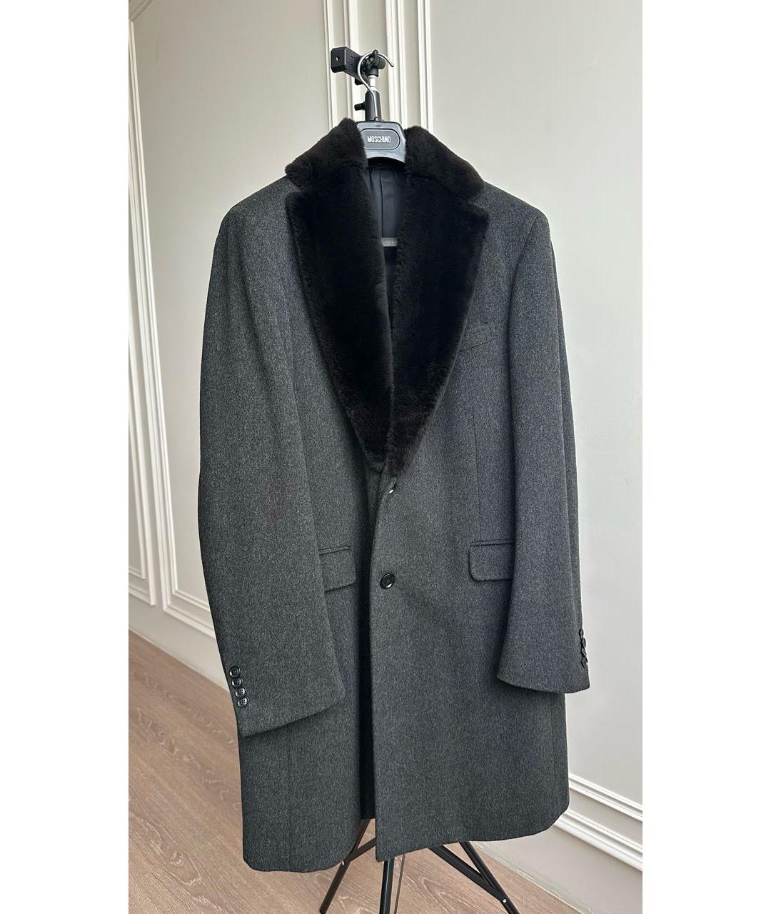 PAL ZILERI Серое шерстяное пальто, фото 9