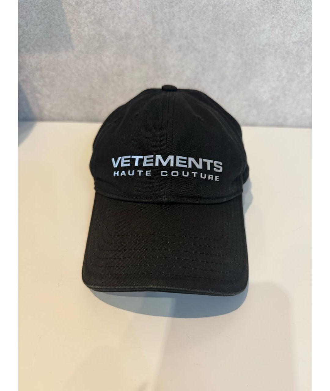 VETEMENTS Черная хлопковая кепка, фото 9