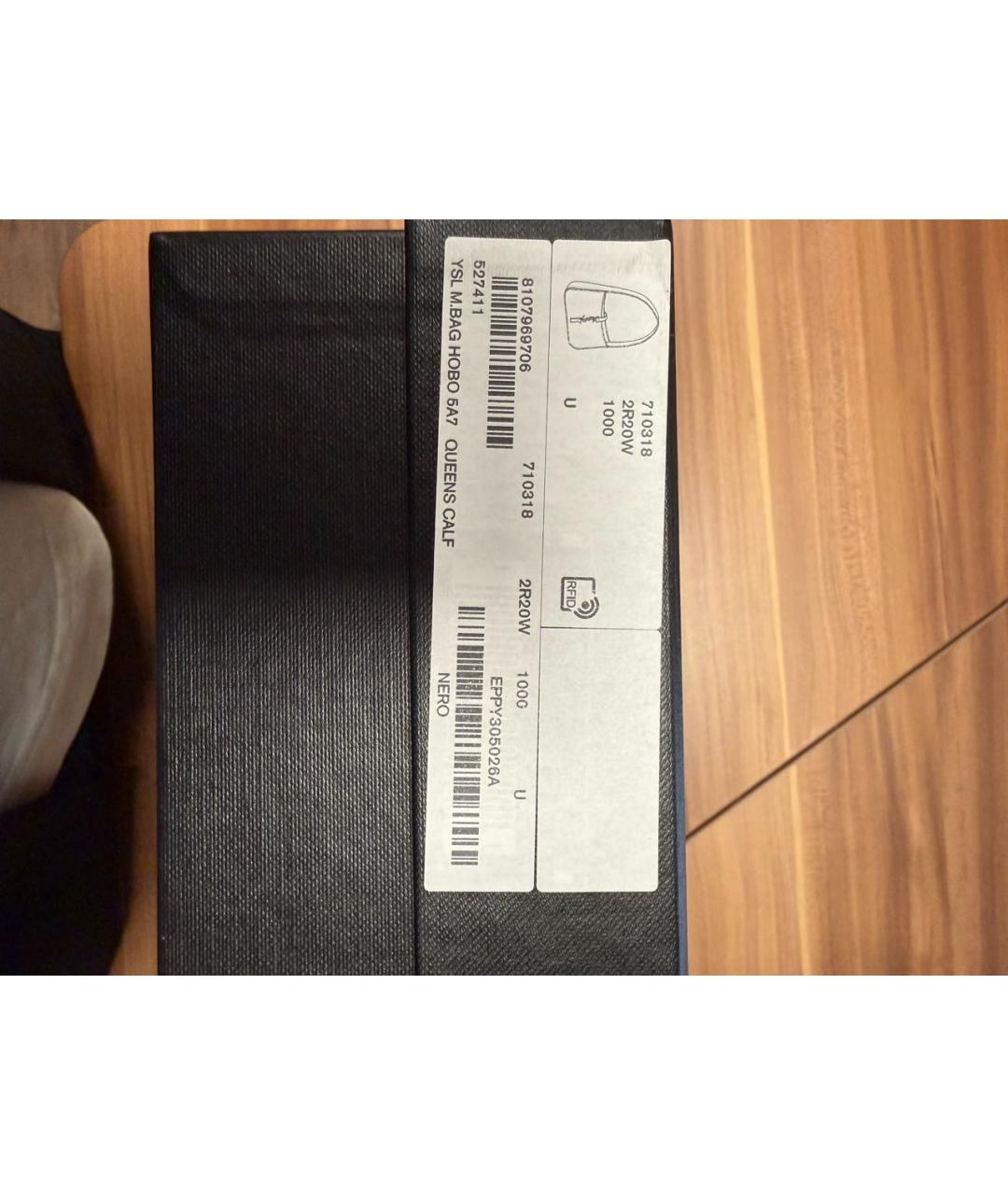 SAINT LAURENT Черная кожаная сумка через плечо, фото 6