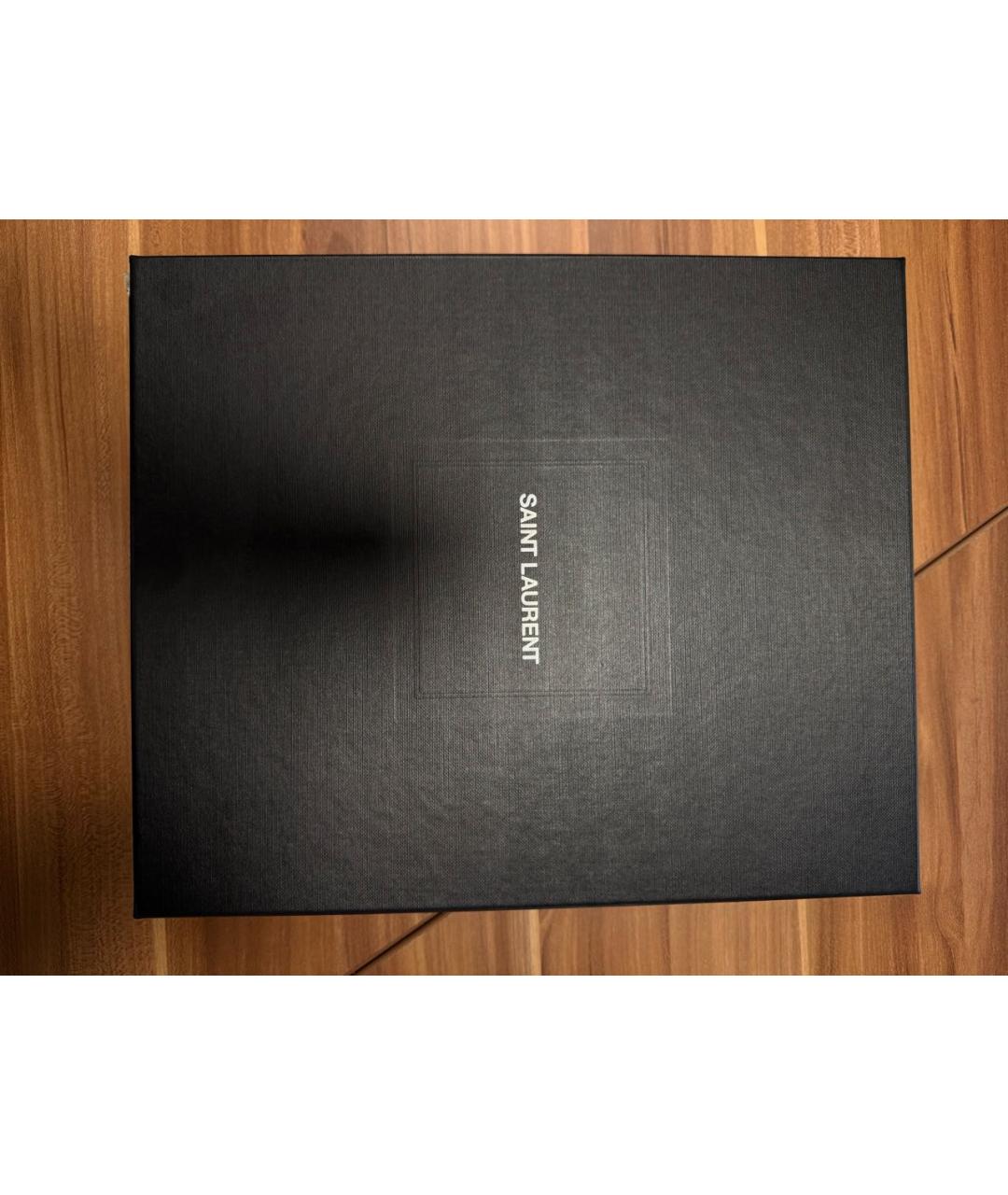 SAINT LAURENT Черная кожаная сумка через плечо, фото 5