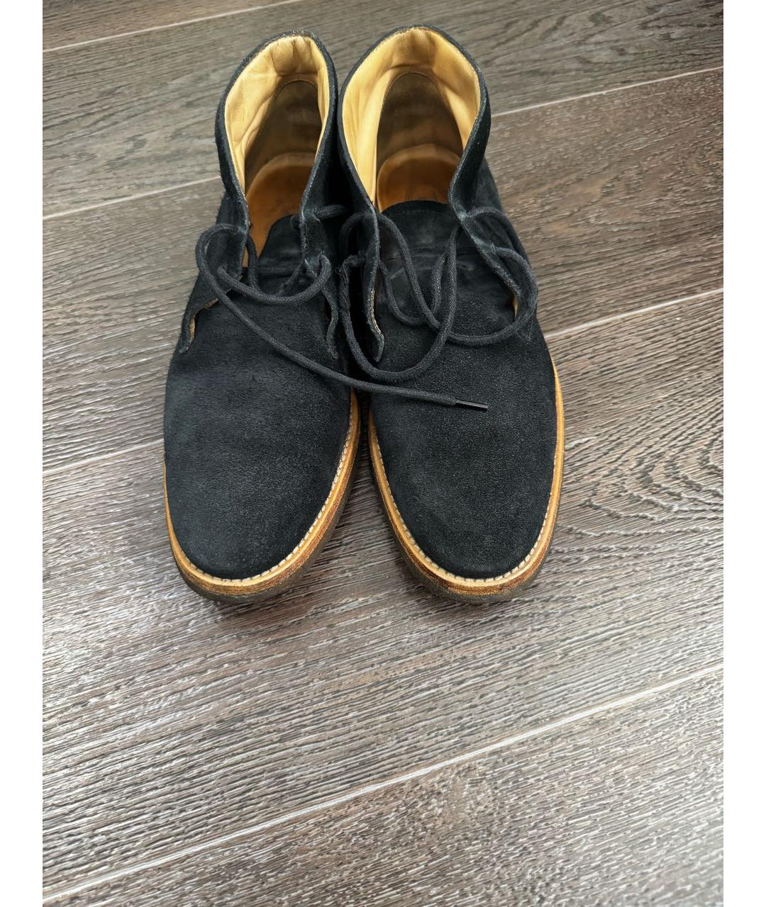 TOD'S Темно-синие замшевые высокие ботинки, фото 2