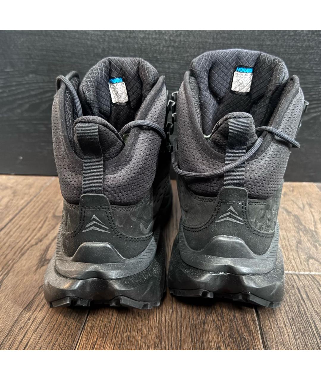 HOKA Черные кожаные высокие кроссовки / кеды, фото 4
