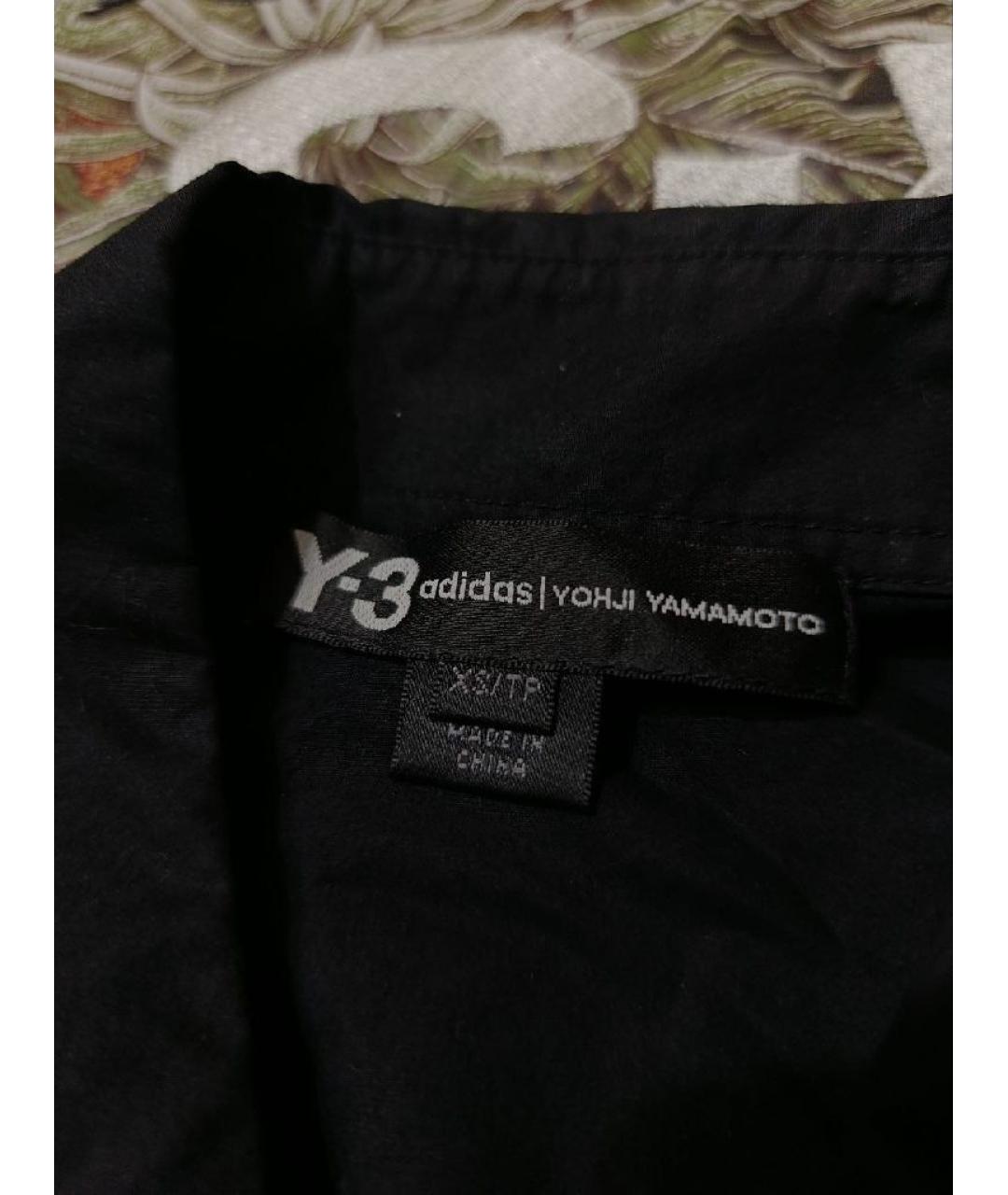 Y-3 Черная хлопковая кэжуал рубашка, фото 5