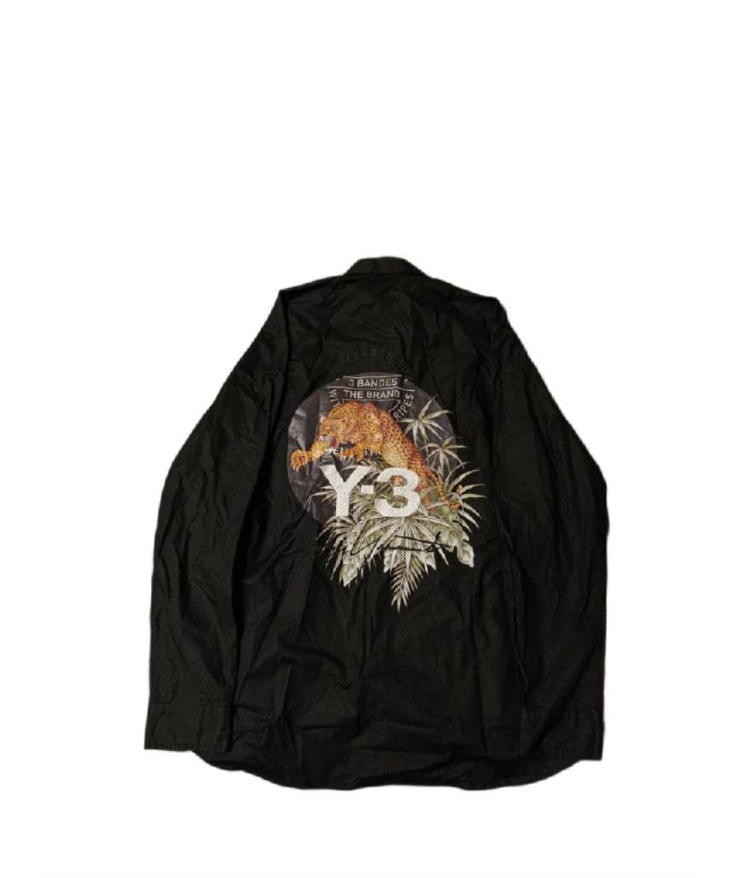 Y-3 Черная хлопковая кэжуал рубашка, фото 2