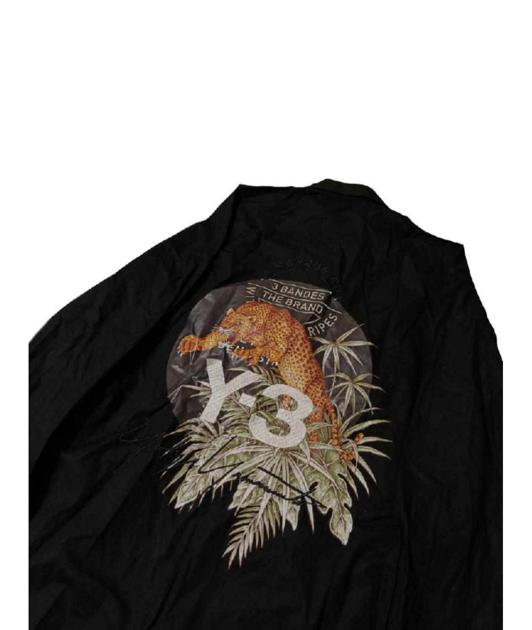 Y-3 Черная хлопковая кэжуал рубашка, фото 3