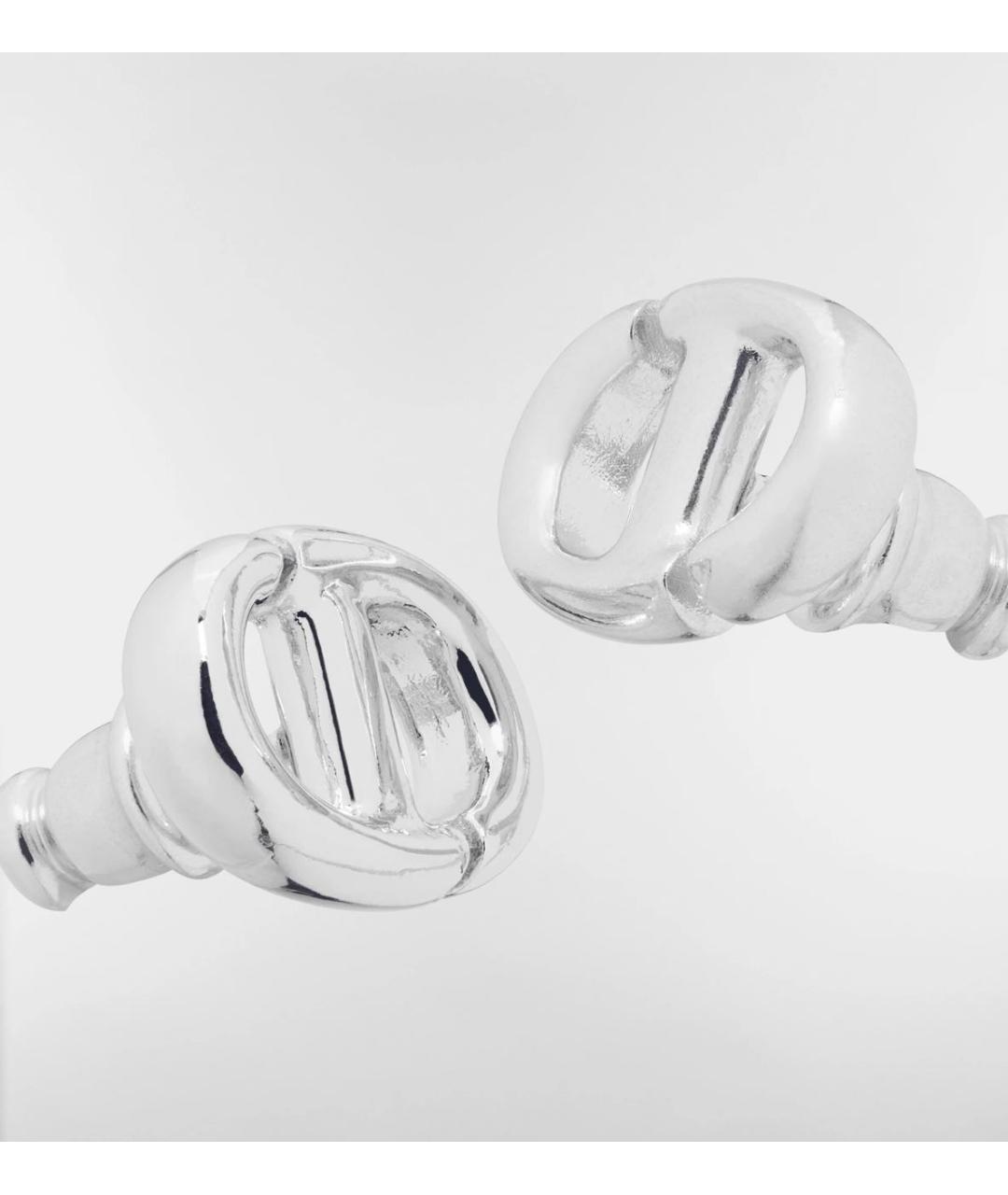 CHRISTIAN DIOR Серебряные металлические серьги, фото 3