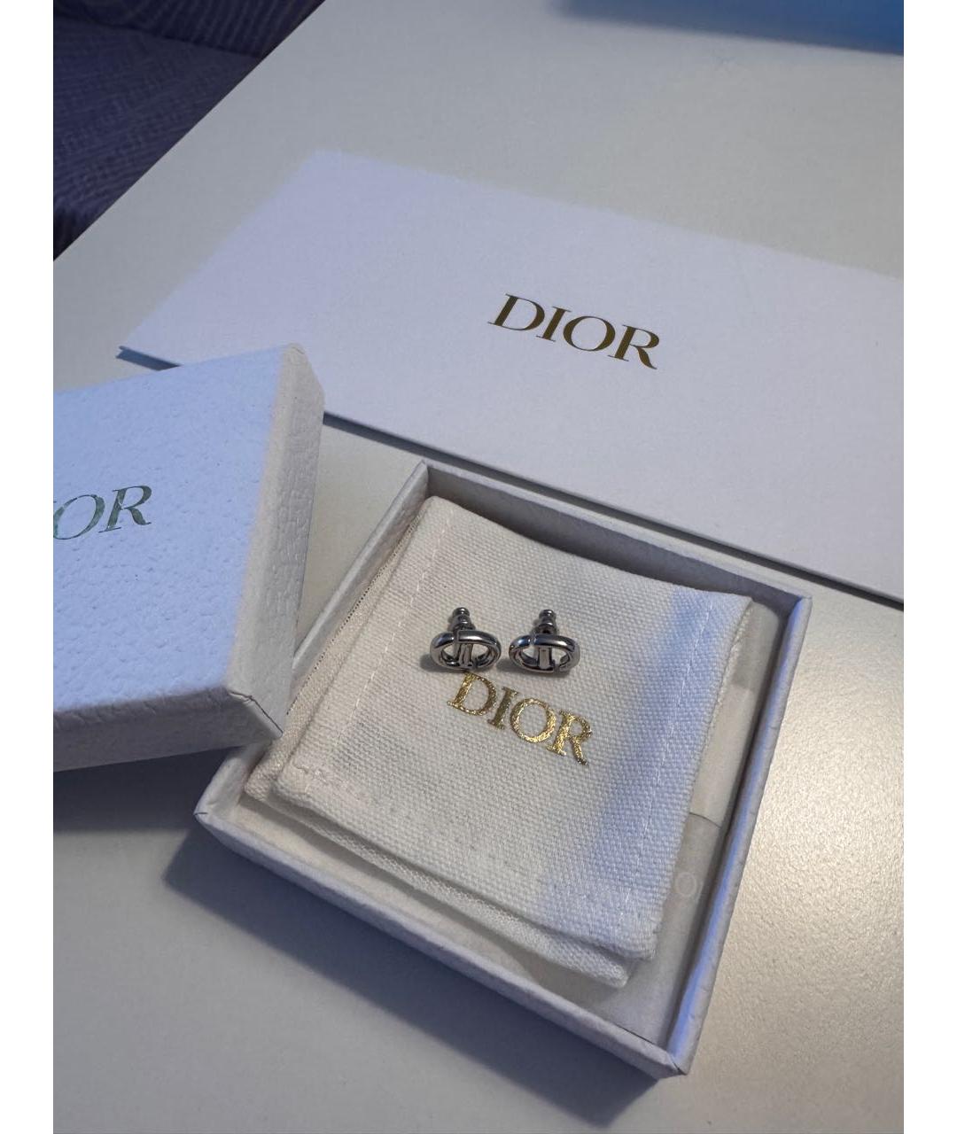 CHRISTIAN DIOR Серебряные металлические серьги, фото 5