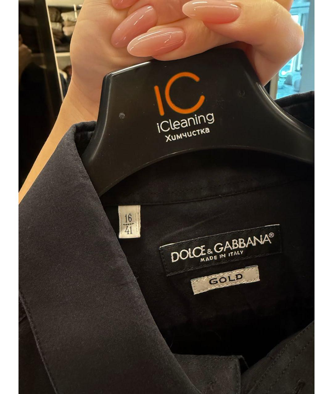 DOLCE&GABBANA Черная классическая рубашка, фото 3