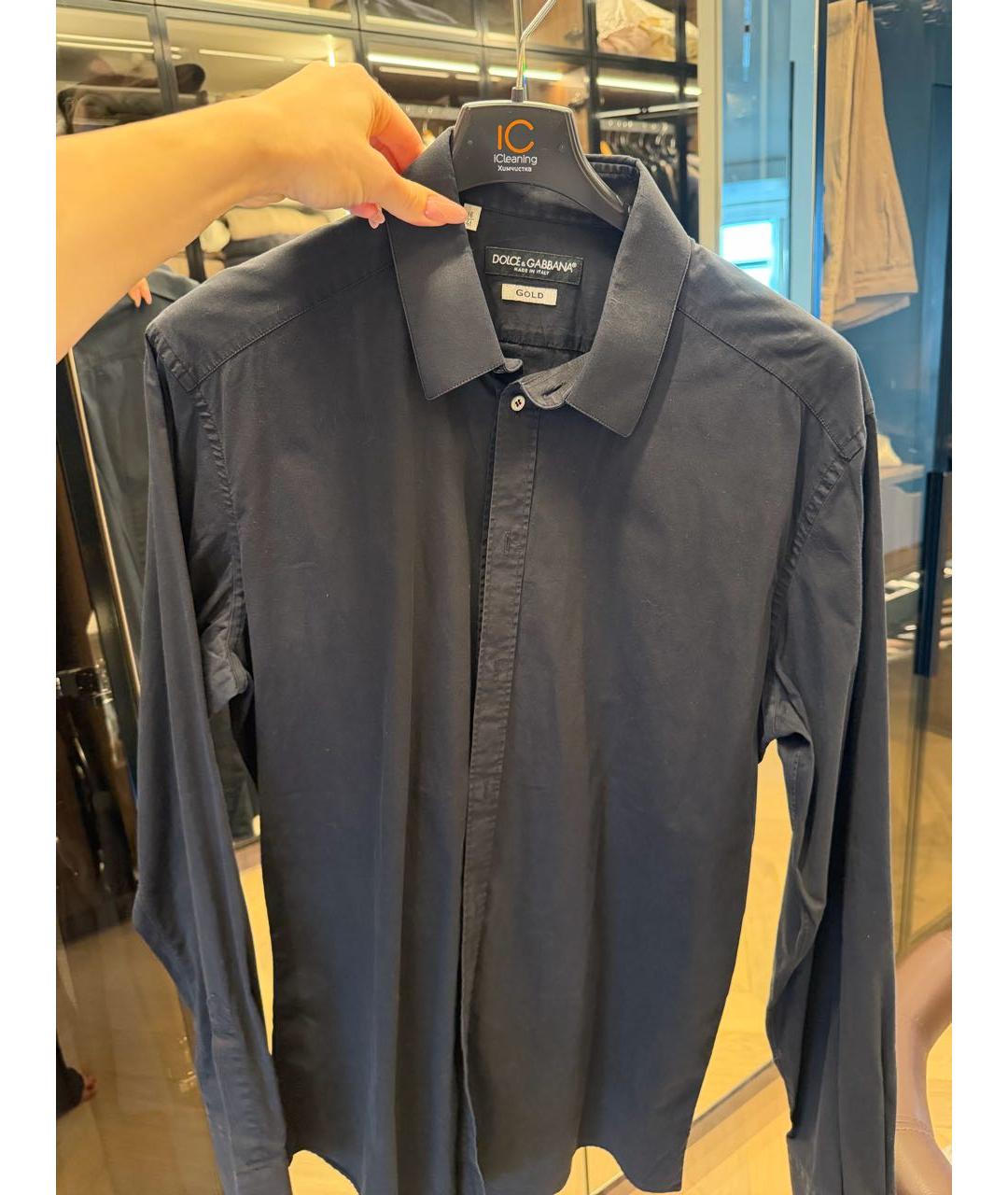 DOLCE&GABBANA Черная классическая рубашка, фото 4