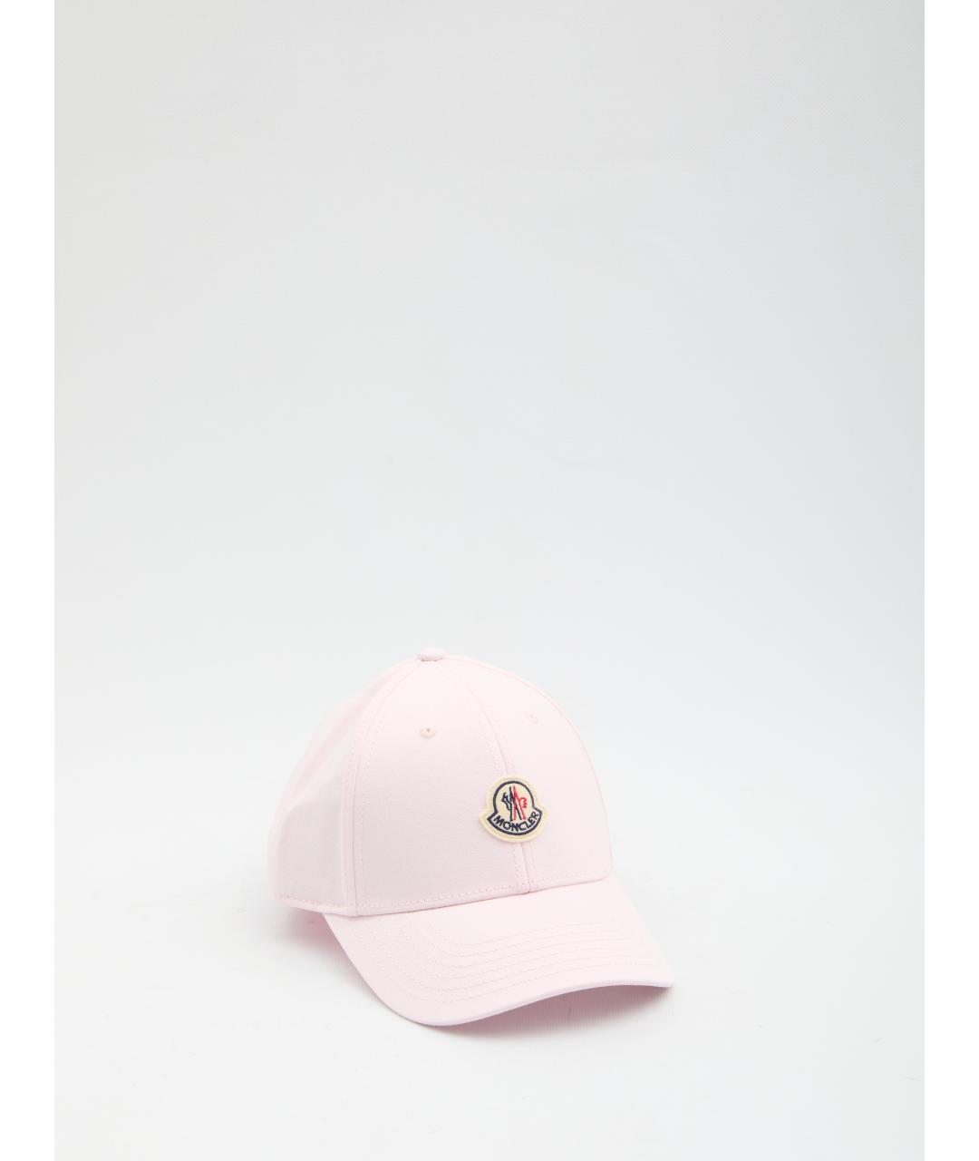 MONCLER Розовая хлопковая кепка, фото 3