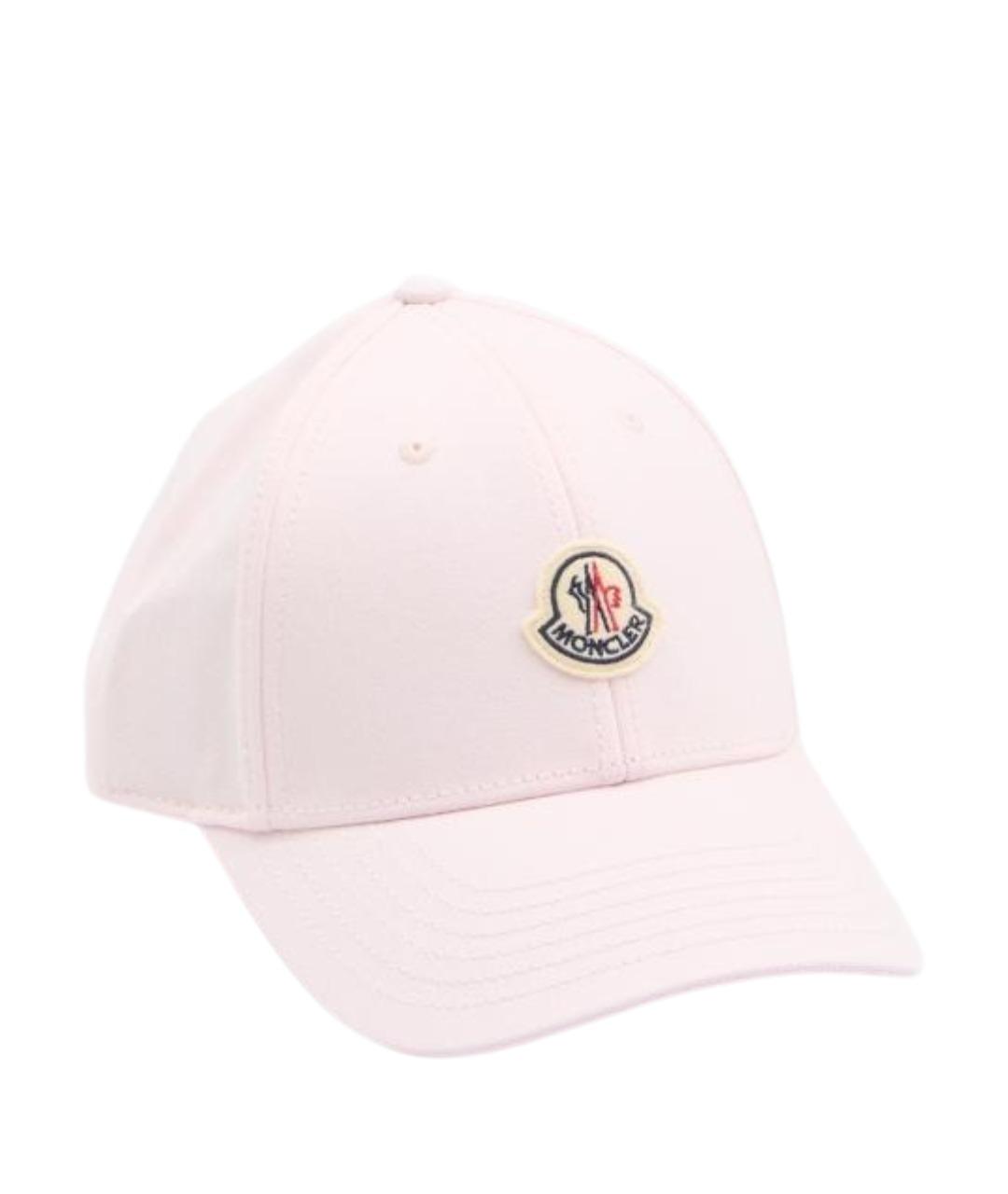 MONCLER Розовая хлопковая кепка, фото 1
