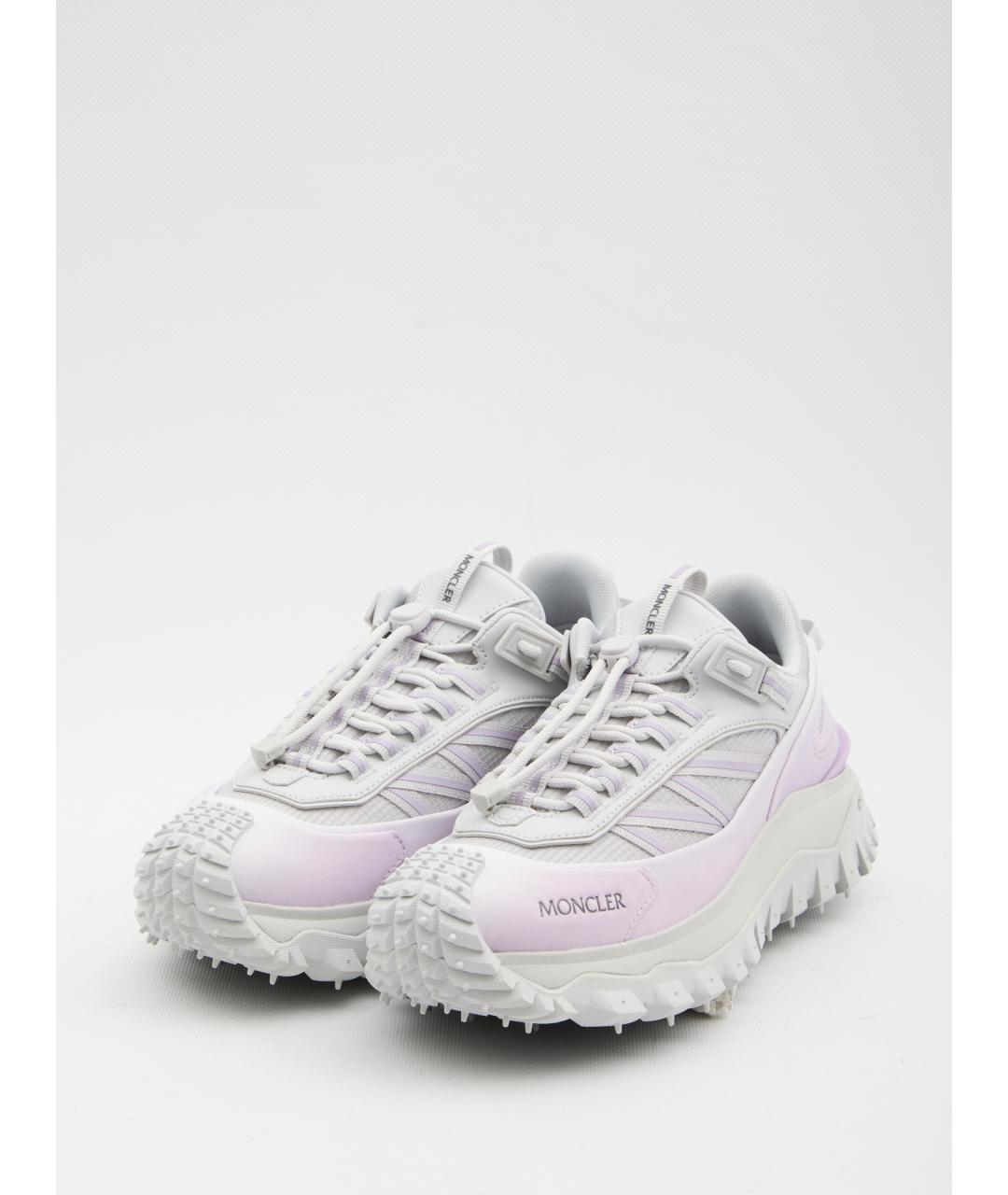 MONCLER Серые синтетические кроссовки, фото 2