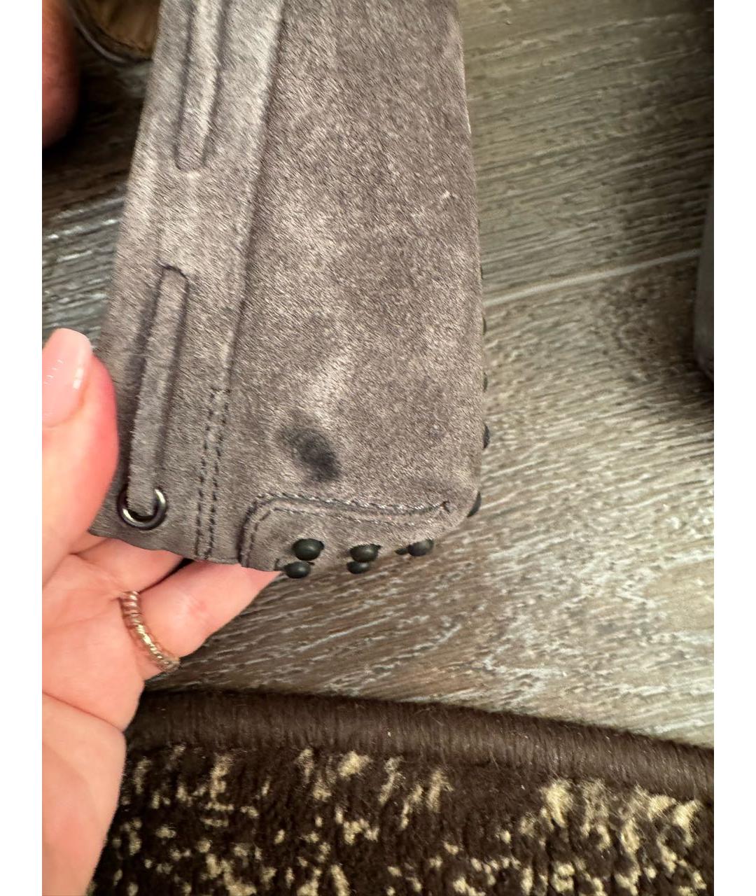 TOD'S Серые замшевые мокасины, фото 7