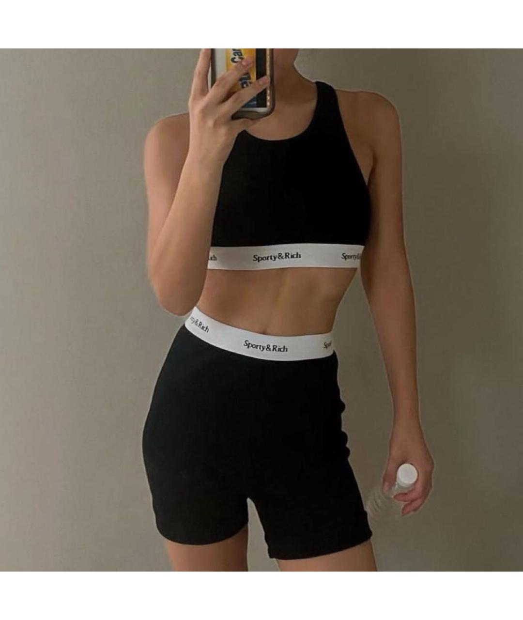 SPORTY AND RICH Черный спортивные костюмы, фото 3