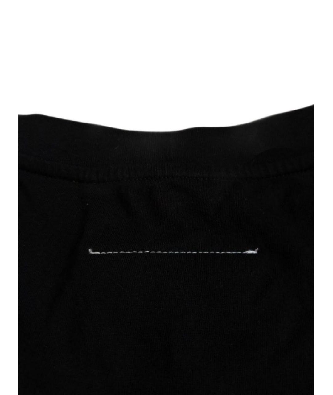 MM6 MAISON MARGIELA Черная хлопковая футболка, фото 4