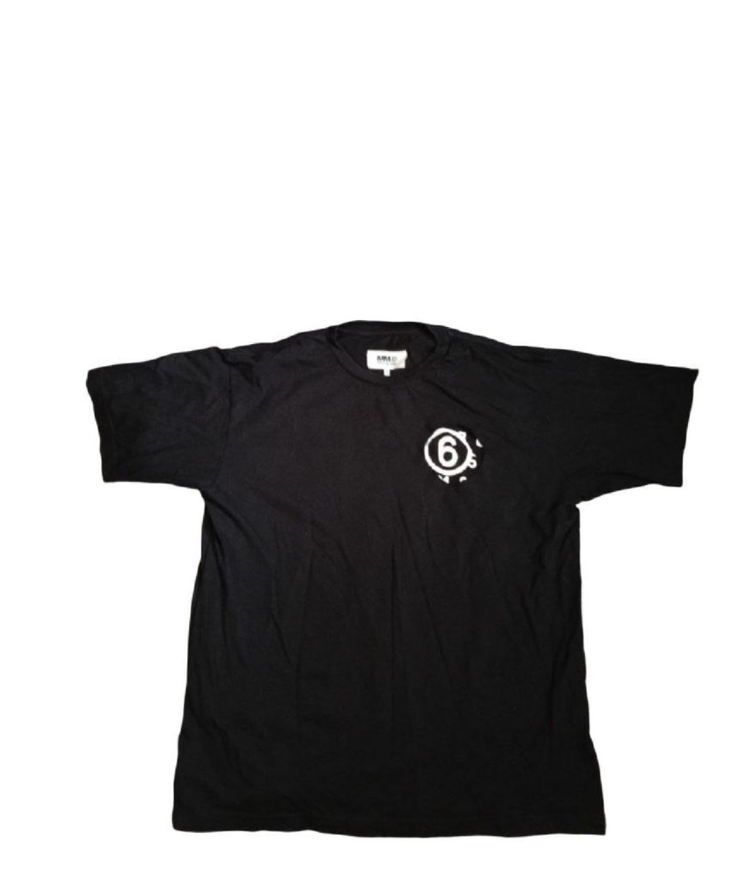 MM6 MAISON MARGIELA Черная хлопковая футболка, фото 9