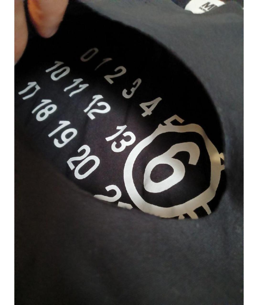 MM6 MAISON MARGIELA Черная хлопковая футболка, фото 5