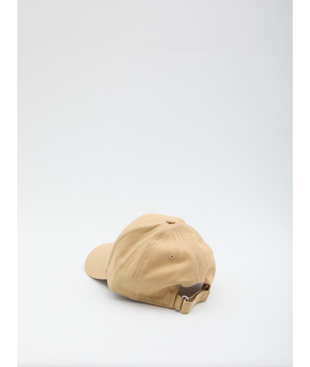 MONCLER Бежевая хлопковая кепка, фото 2