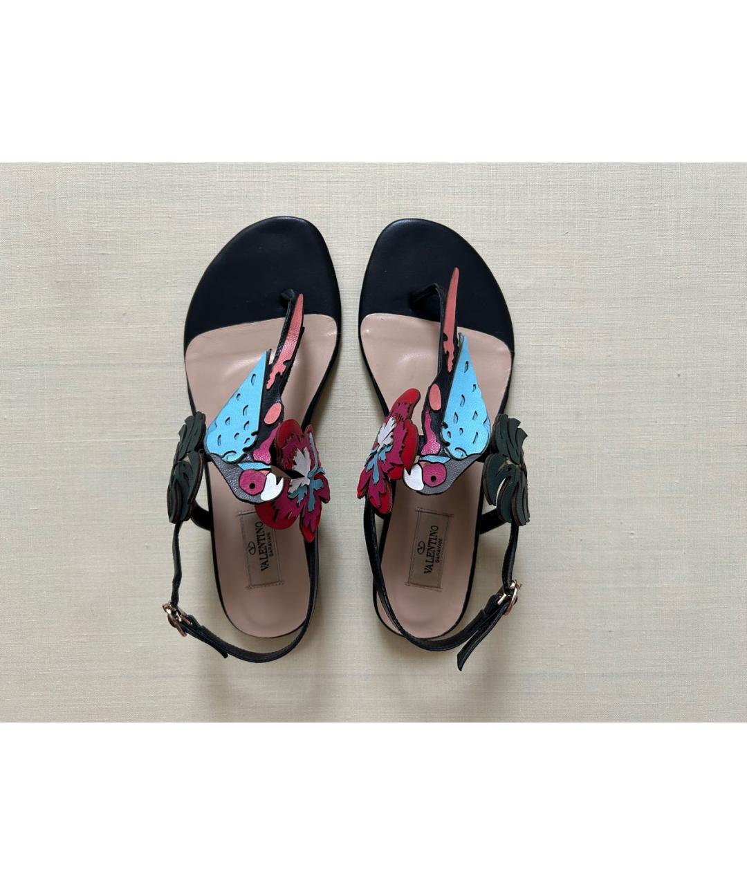 VALENTINO Мульти кожаные сандалии, фото 4