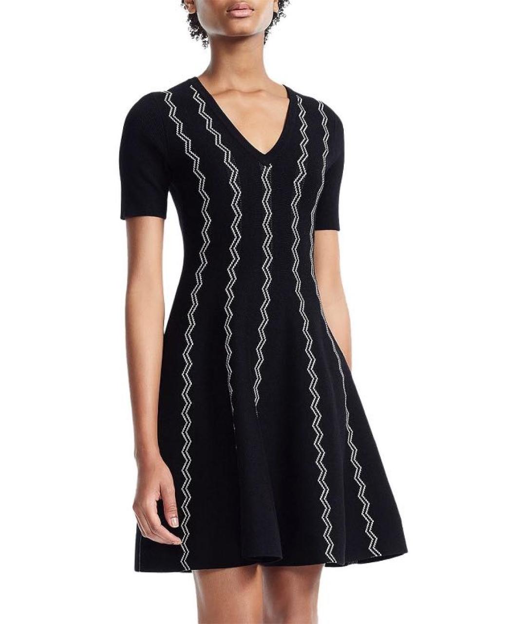 MAJE Черное вискозное платье, фото 3