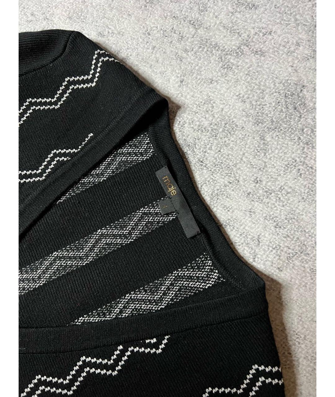 MAJE Черное вискозное платье, фото 8