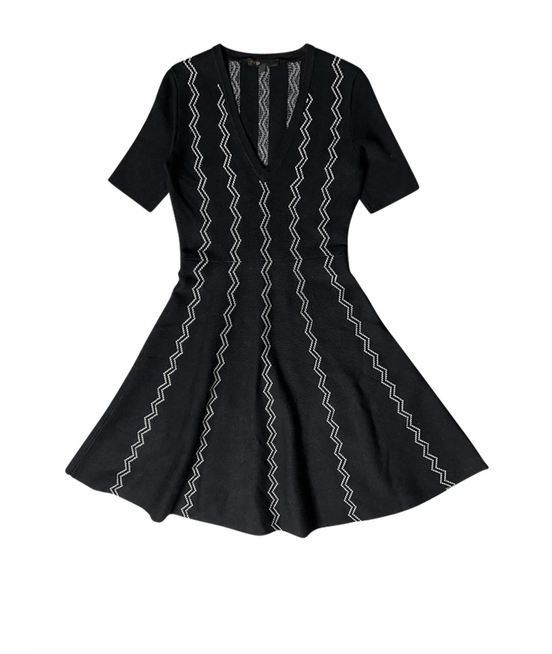 MAJE Черное вискозное платье, фото 1