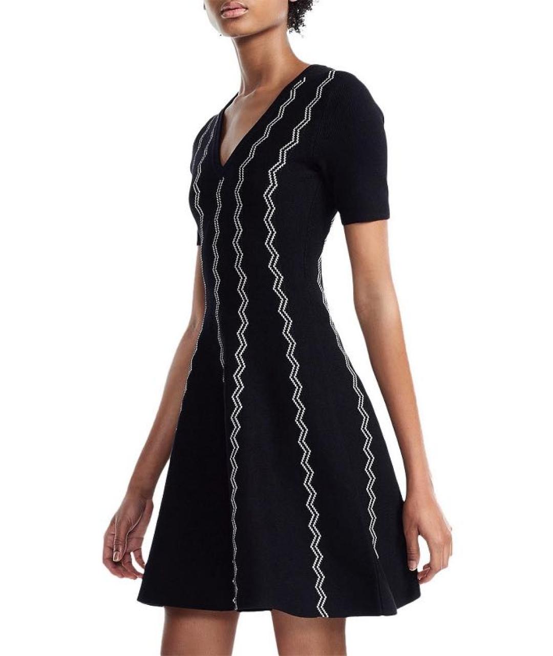 MAJE Черное вискозное платье, фото 4