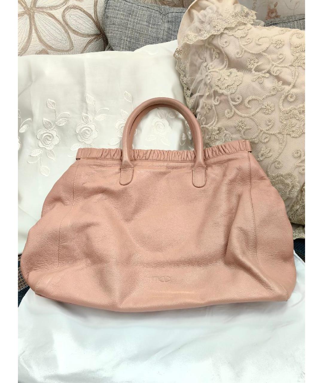 RED VALENTINO Бежевая кожаная сумка через плечо, фото 3