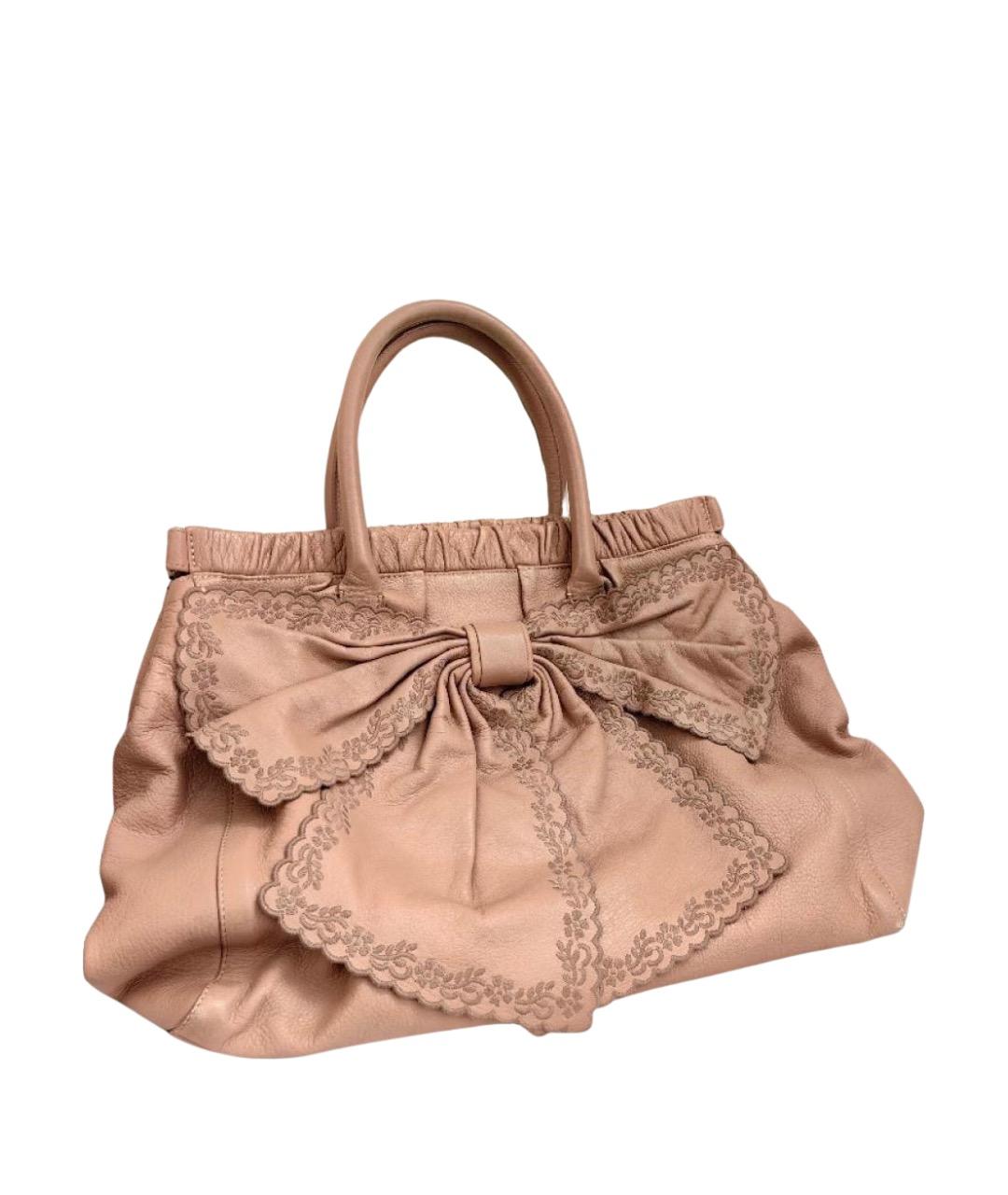 RED VALENTINO Бежевая кожаная сумка через плечо, фото 1