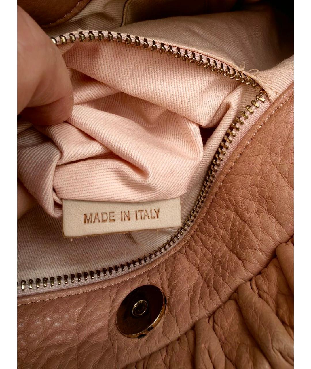 RED VALENTINO Бежевая кожаная сумка через плечо, фото 7