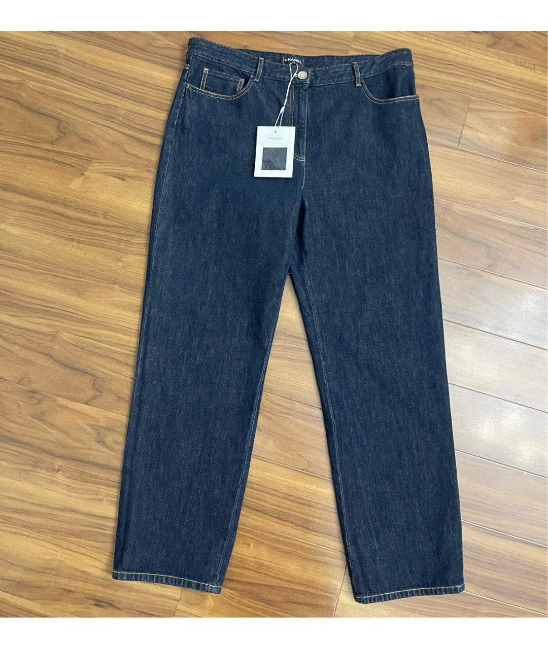 CHANEL Темно-синие прямые джинсы, фото 4