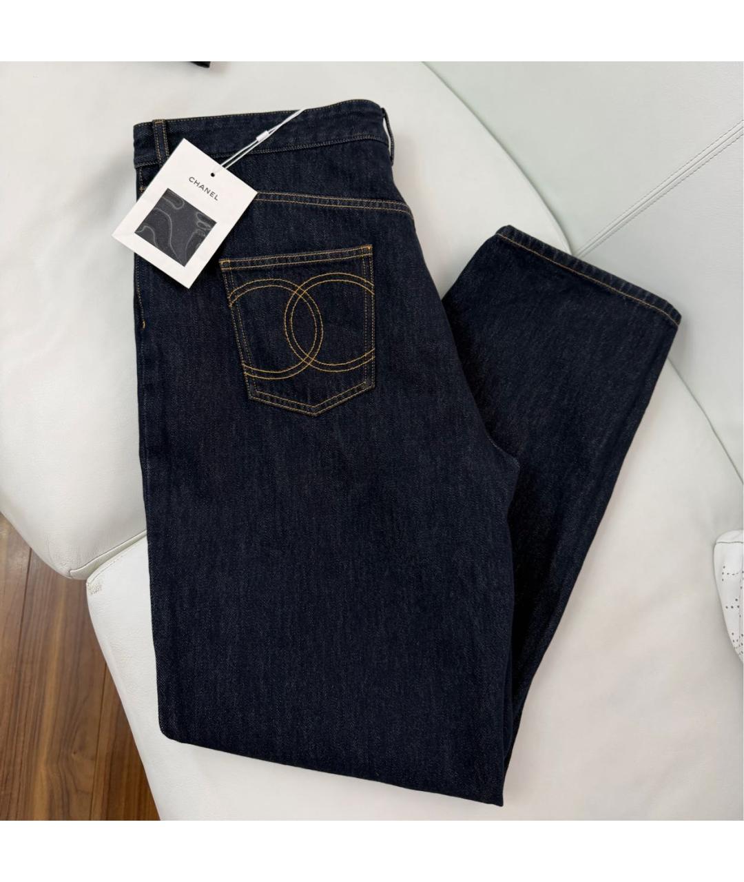 CHANEL Темно-синие прямые джинсы, фото 2