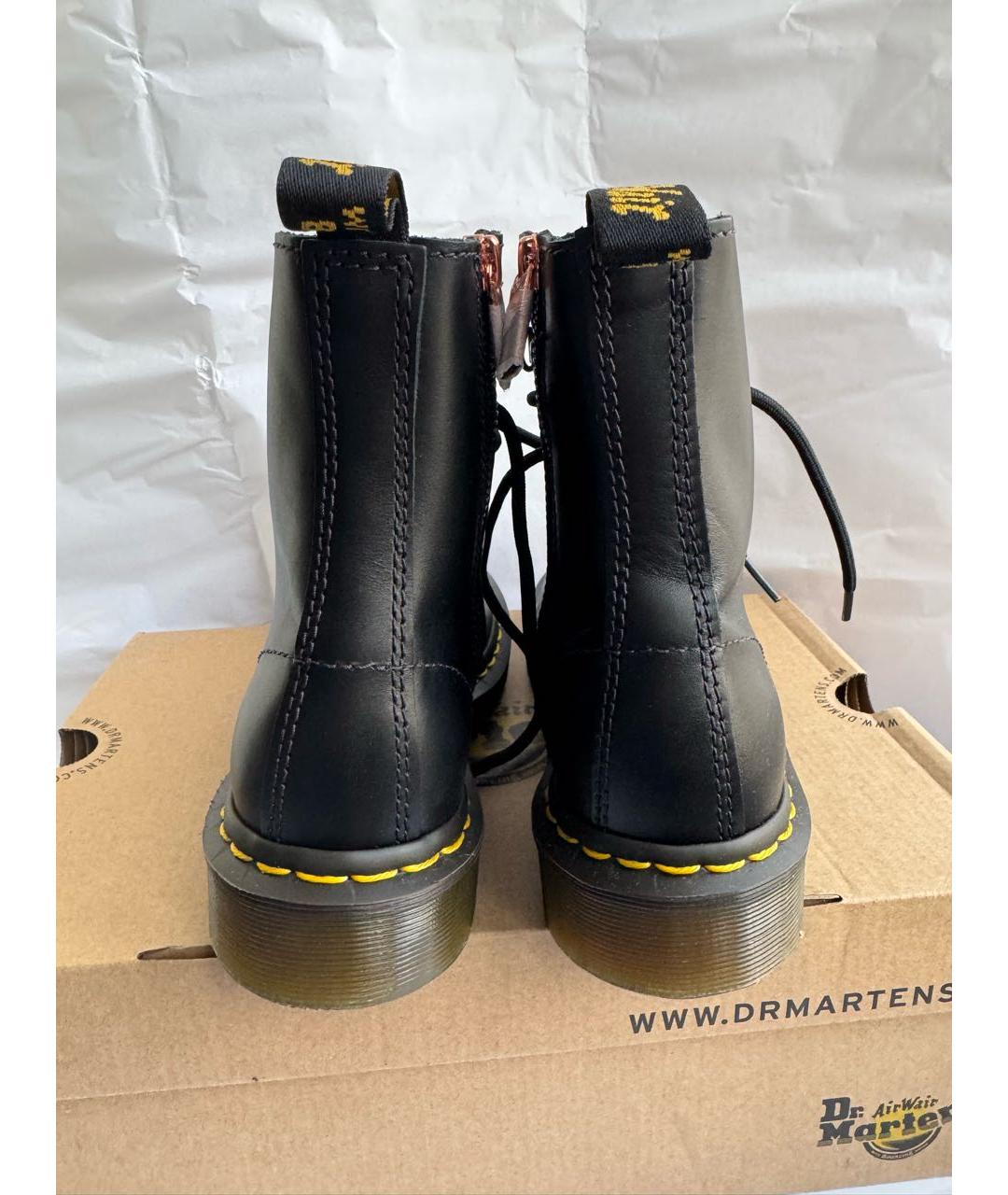 DR. MARTENS Черные кожаные ботинки, фото 4