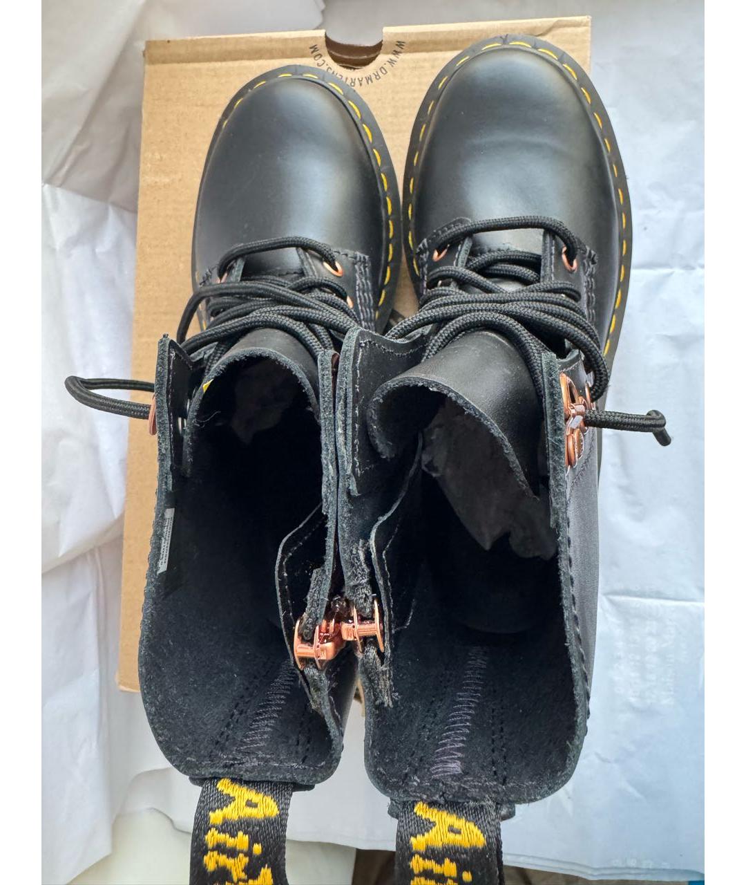DR. MARTENS Черные кожаные ботинки, фото 3