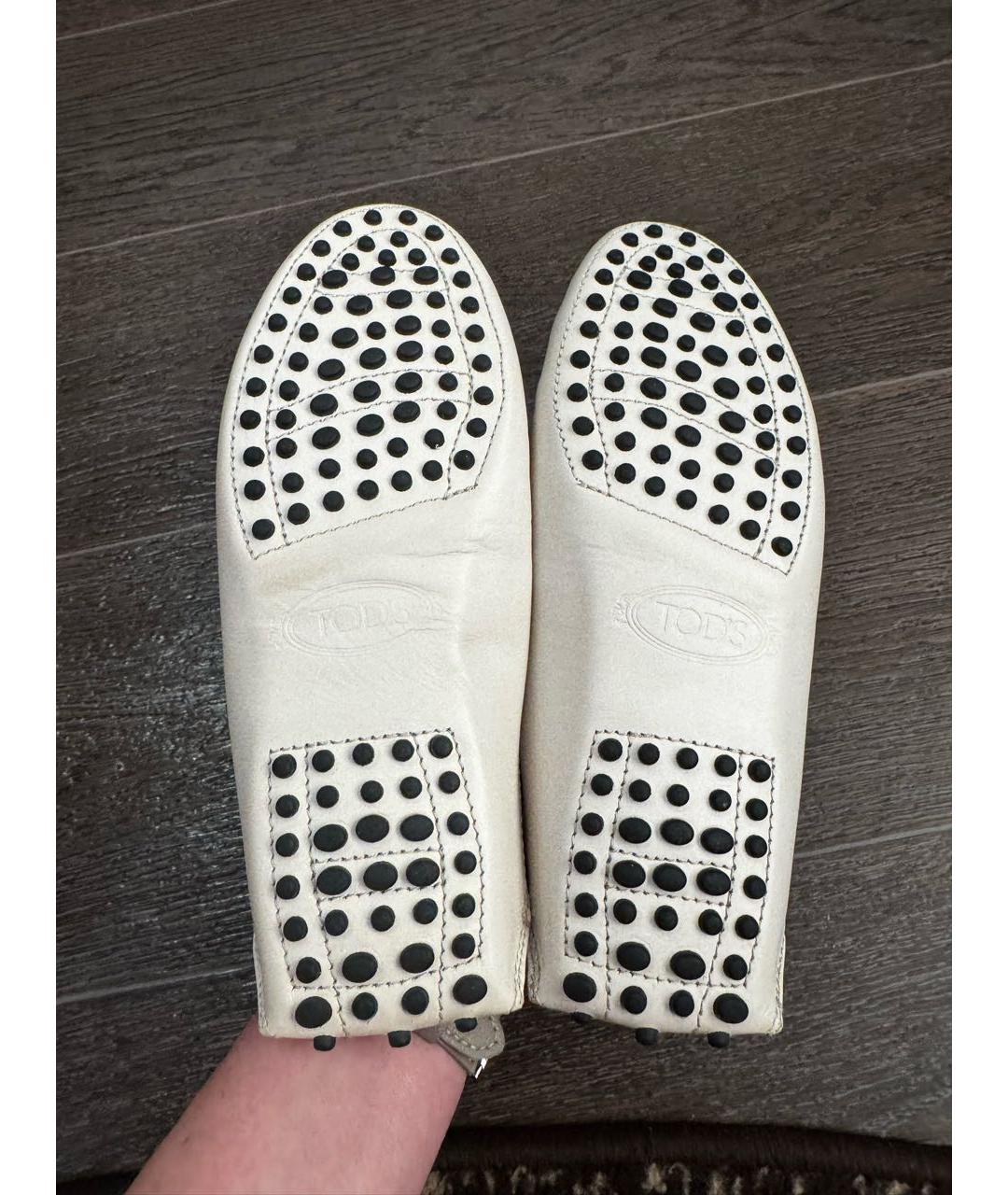 TOD'S Белые кожаные мюли, фото 6